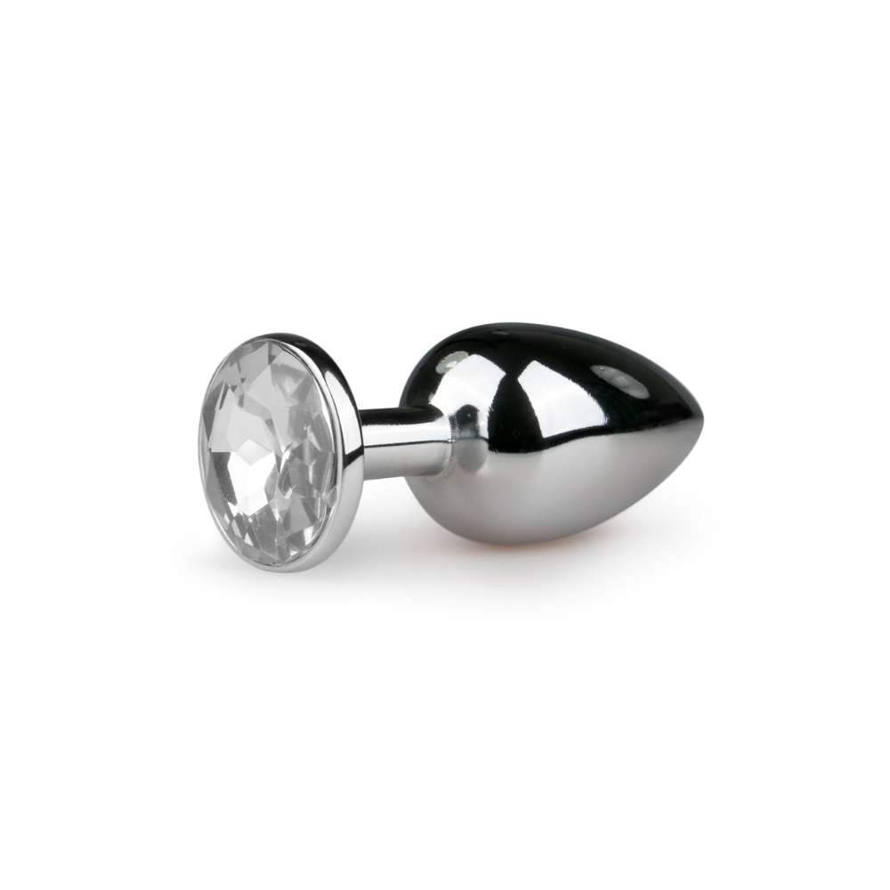Smaller metal butt plug with a white stone | PEECH Peech Smaller metal butt plug with a white stone | PEECH Peech