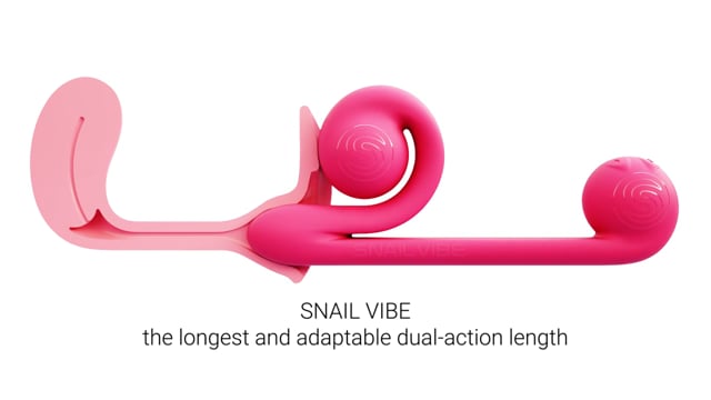 Snail vibe vibrator til klitoris og g-punkt stimulering i lyserød silikone i hånd