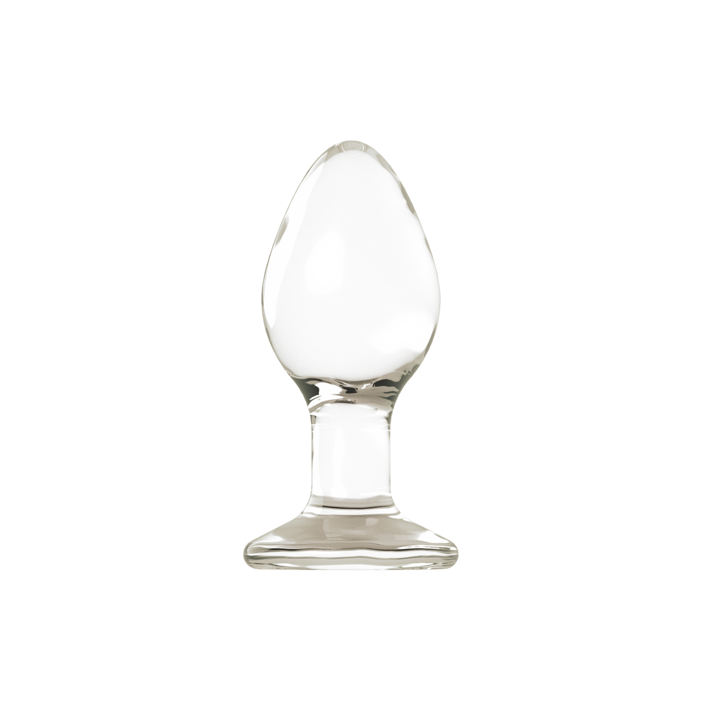 BUTTPLUG I KLAR GLAS