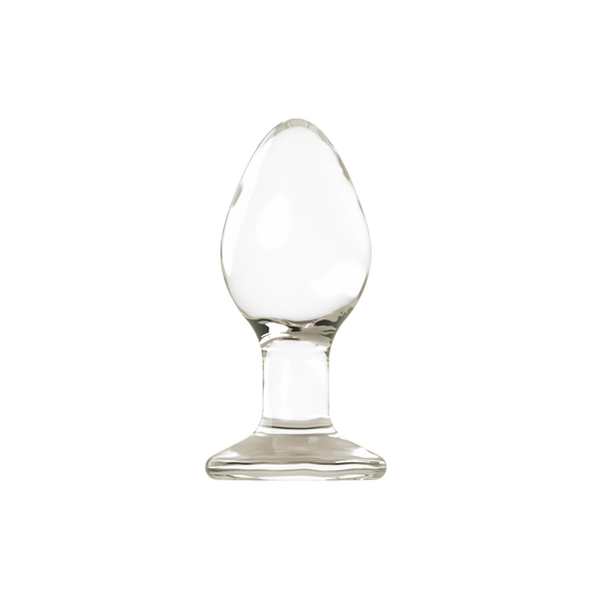 BUTT PLUG IN CLEAR GLASS