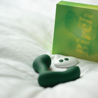 Birch peech vibrerende prostata massage apparat med kasse