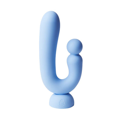 Chouchou rabbit vibrator i lyseblå på hvid baggrund set fra siden