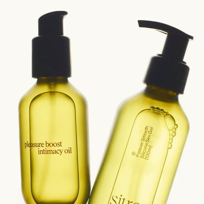 Sitre pleasure boost cbd olie set skråt forfra