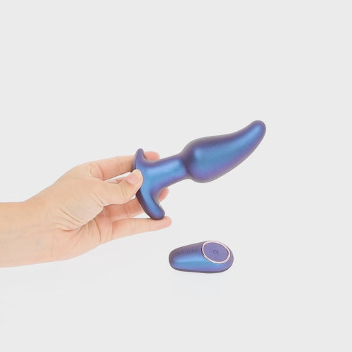 video af Rimming buttplug med roterende stimulering og vibration fra Hueman i hånd