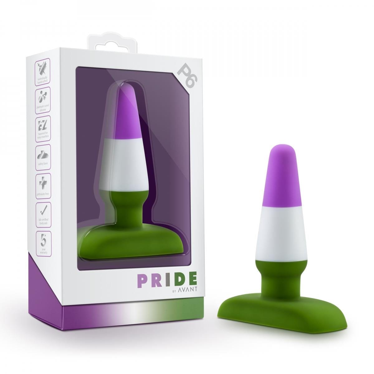 Pride buttplug fra avant i æske