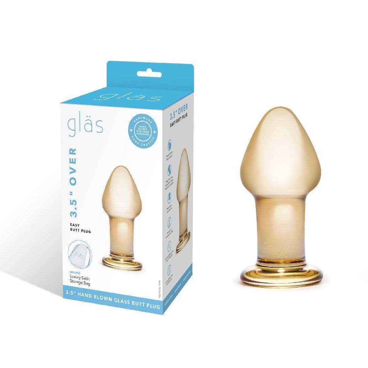 BUTTPLUG I RØGET GLAS