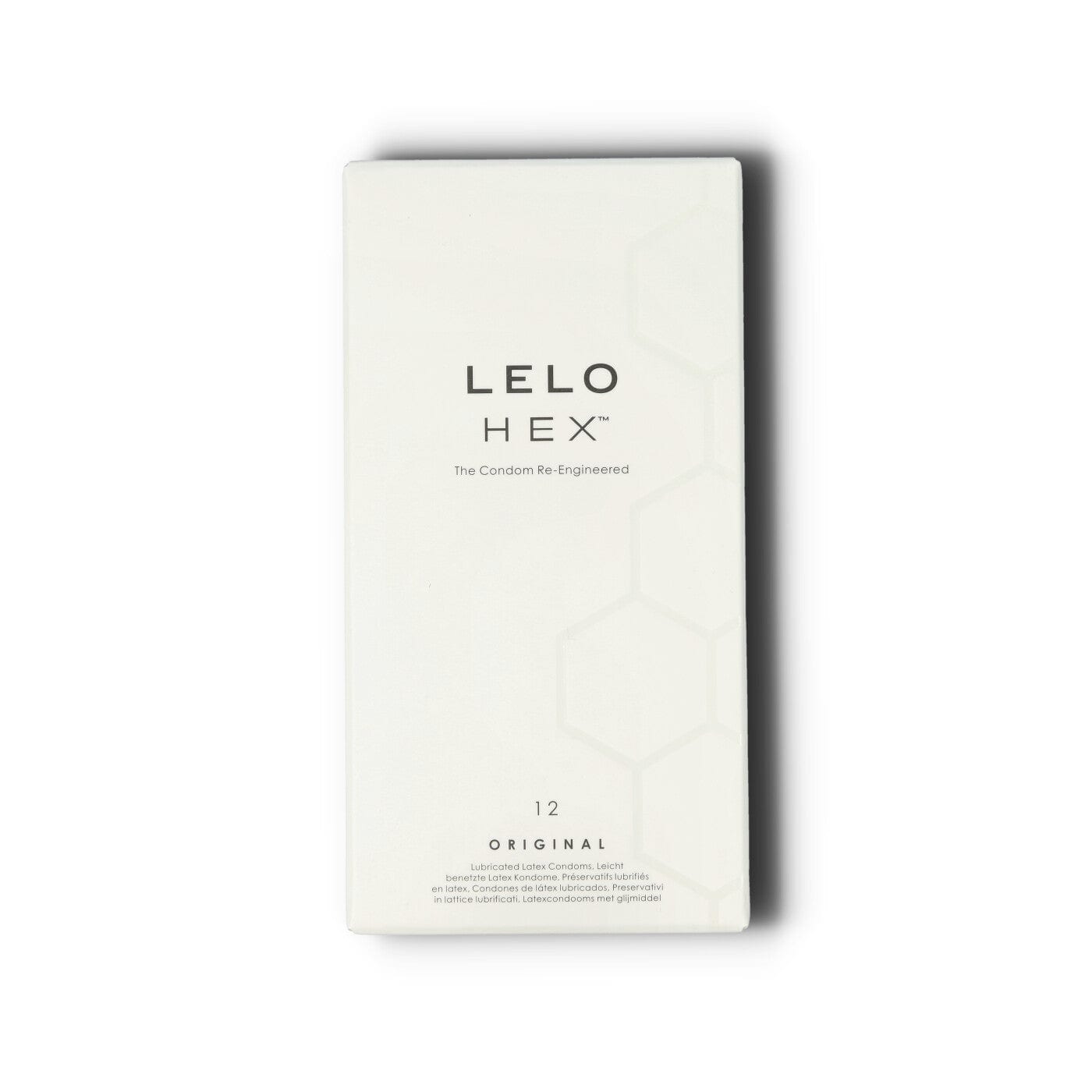 Lelo hex kondom 12 stks hvid pakke