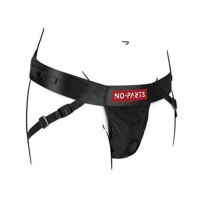 Harness med plads til 2 dildoer fra No-Parts set fra siden