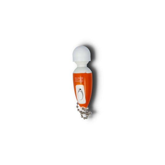 Orange mini vibrerende nøglering fra Peech på hvid baggrund