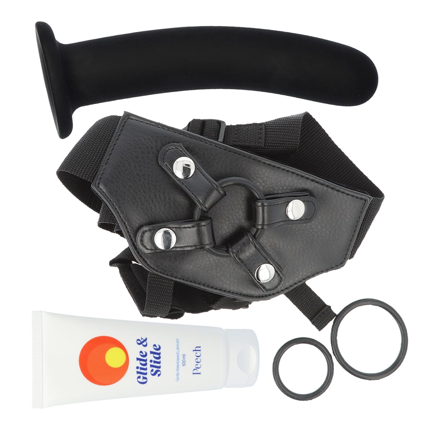 sort strap on dildo harness vandbaseret gildecreme