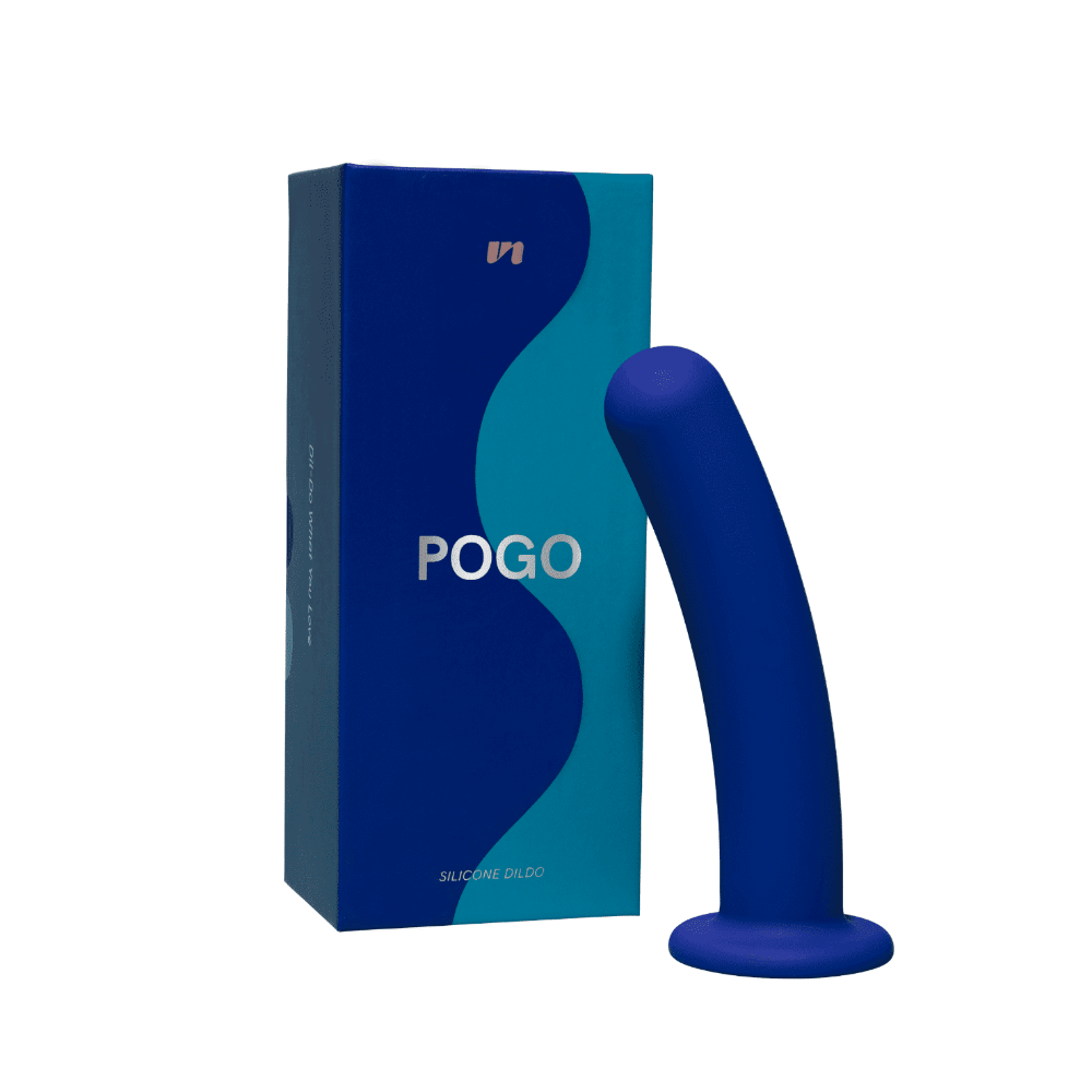 Pogo harness kompatibel dildo i blå fra unbound babes med æske